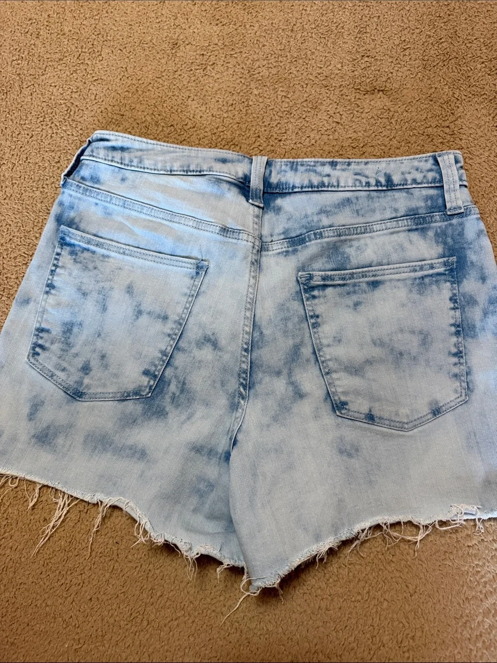 Universal Thread Light Blue Tie-Dye High-Rise Denim Shorts